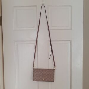Coach Beige and Brown Crossbody Bag